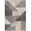 Central Oriental Structures Soot/Cloud Geometric 6ft.6 x 9ft.6in. Rect. Rug