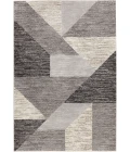 Central Oriental Structures Soot/Cloud Geometric 6ft.6 x 9ft.6in. Rect. Rug