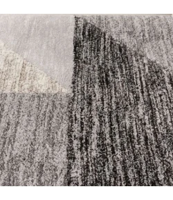 Central Oriental Structures Soot/Cloud Geometric 6ft.6 x 9ft.6in. Rect. Rug