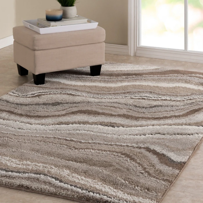 Central Oriental Structures Cloud/Multi abstract 5ft. x 7ft.6in. Rect. Rug
