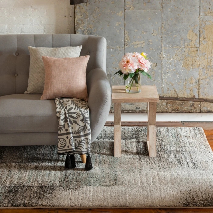 Central Oriental Structures Multi/Glass Abstract 5ft. x 7ft.6in. Rect. Rug