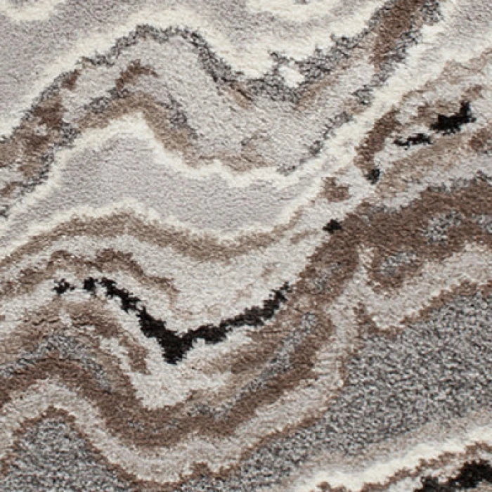 Central Oriental Structures Dusk/Multi Abstract 7ft.10in. Round. Rug