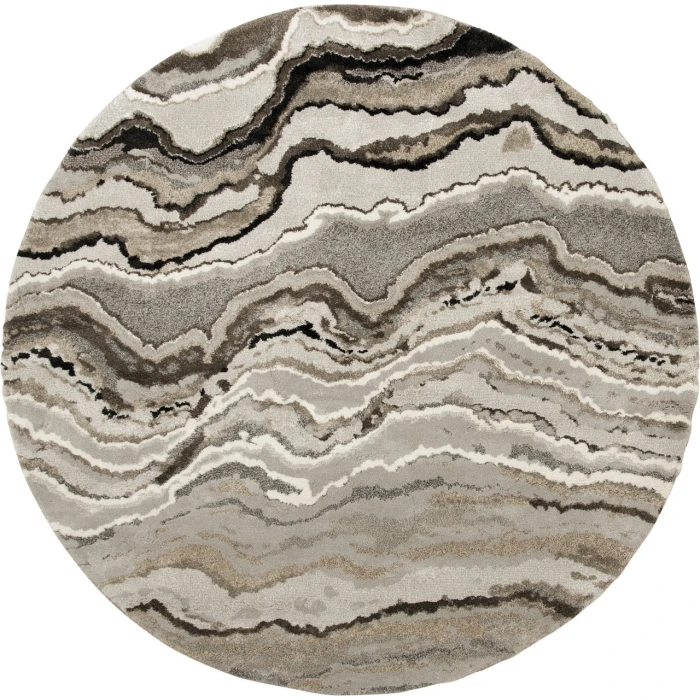 Central Oriental Structures Dusk/Multi Abstract 9ft.10in. x 12ft.10in. Rect. Rug