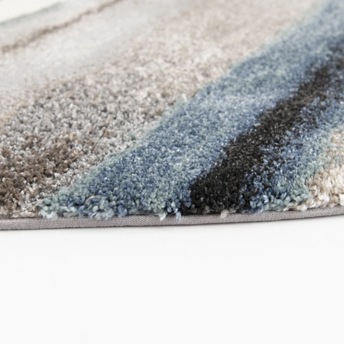 Central Oriental Structures Soot/Buff Abstract 5ft. x 7ft.6in. Rect. Rug