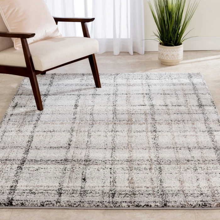 Central Oriental Structures Soot/Java Abstract 5ft. x 7ft.6in. Rect. Rug