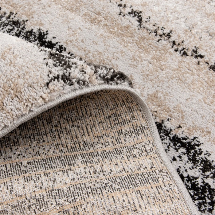 Central Oriental Structures Metal/Multi Abstract 5ft. x 7ft.6in. Rect. Rug