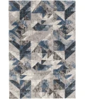 Central Oriental Structures Cloud/Metal Abstract 7ft.10in. x 9ft.10in. Rect. Rug