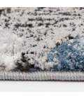 Central Oriental Structures Cloud/Metal Abstract 7ft.10in. x 9ft.10in. Rect. Rug