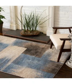 Central Oriental Structures Dusk/Multi Abstract 2ft.3in. x 7ft.6in. Rect. Rug