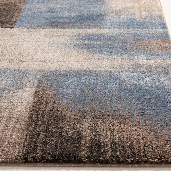 Central Oriental Structures Dusk/Multi Abstract 2ft.3in. x 7ft.6in. Rect. Rug