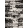 Central Oriental Structures Buff/Metal Abstract 7ft.10in. x 9ft.10in. Rect. Rug