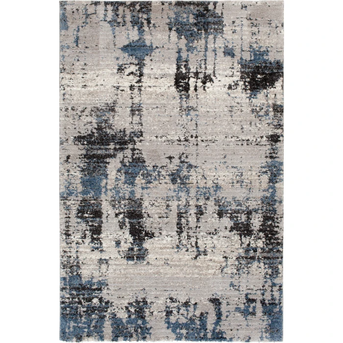 Central Oriental Structures Cloud/Dusk Abstract 7ft.10 x 9ft.10in. Rect. Rug