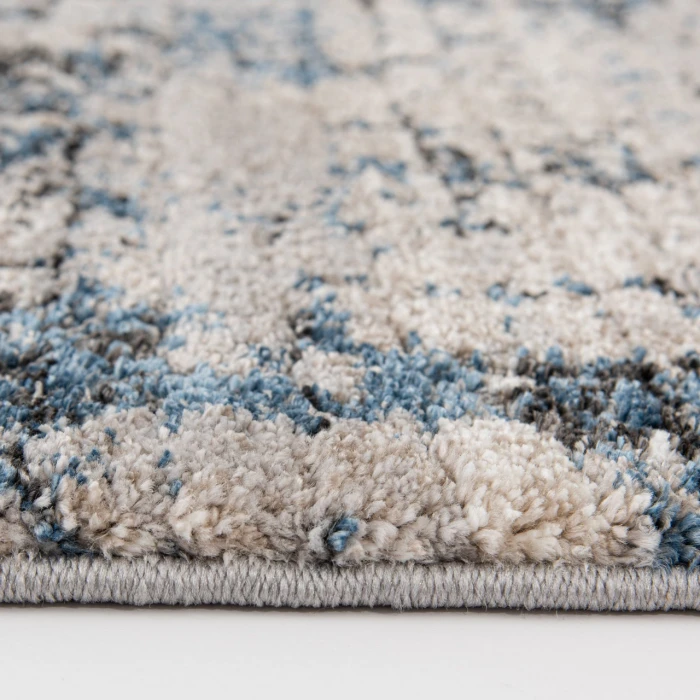Central Oriental Structures Cloud/Dusk Abstract 7ft.10 x 9ft.10in. Rect. Rug