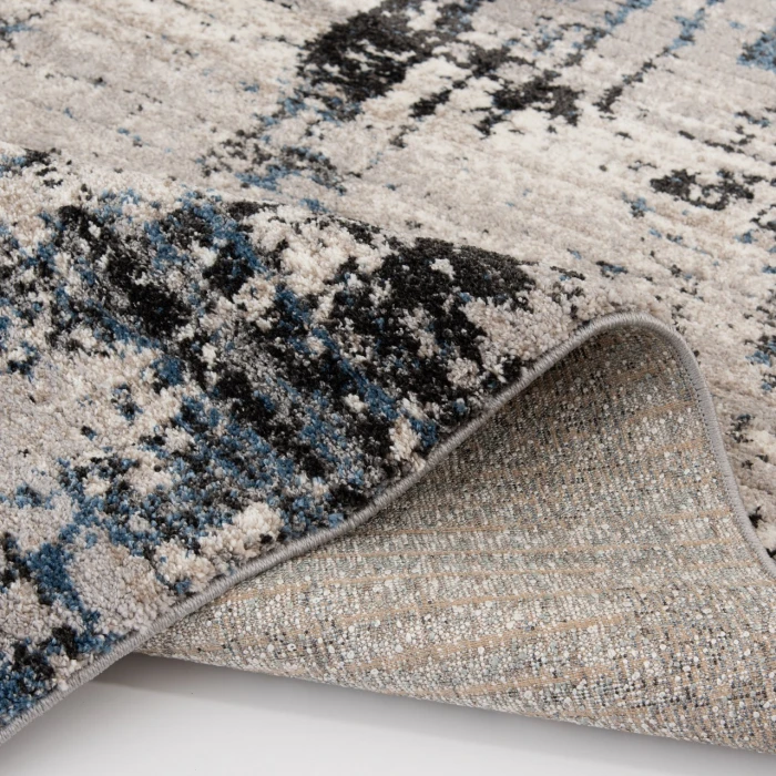 Central Oriental Structures Cloud/Dusk Abstract 7ft.10 x 9ft.10in. Rect. Rug