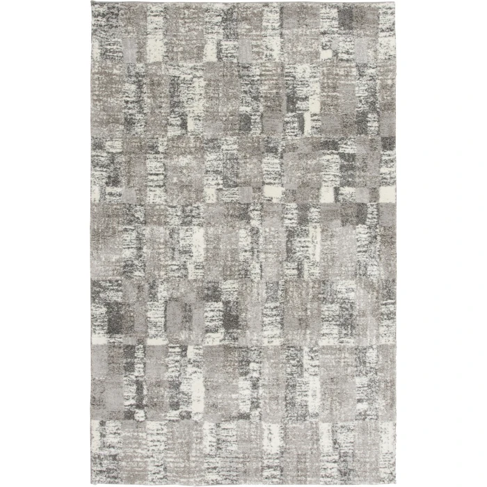 Central Oriental Structures Cloud/Buff Abstract 7ft.10in. x 9ft.10in. Rect. Rug