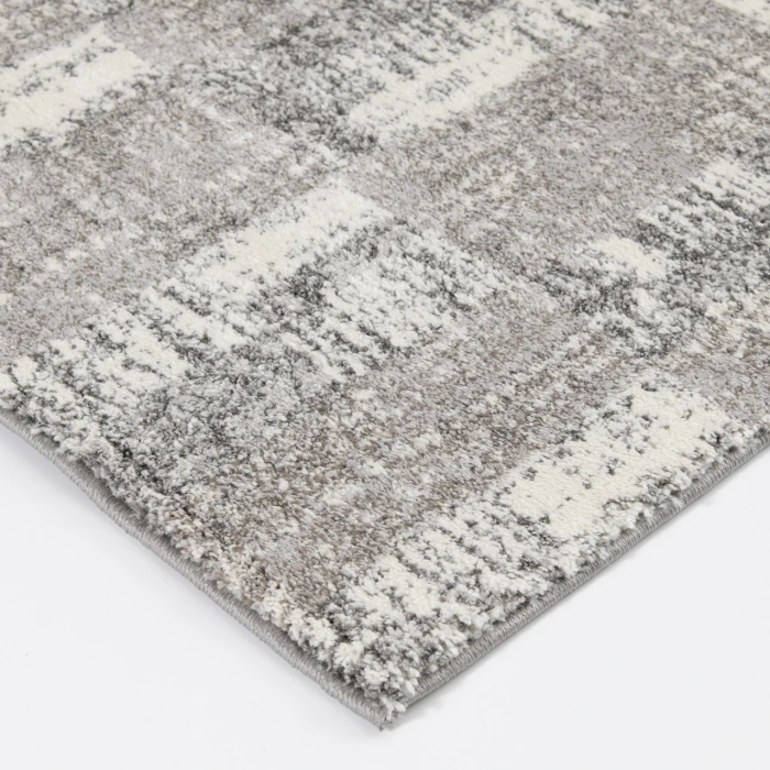Central Oriental Structures Cloud/Buff Abstract 7ft.10in. x 9ft.10in. Rect. Rug