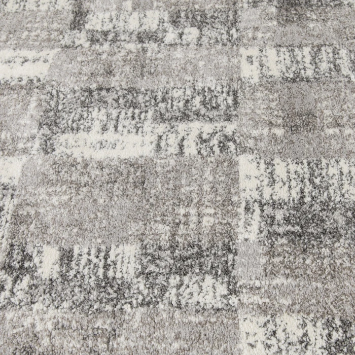 Central Oriental Structures Cloud/Buff Abstract 7ft.10in. x 9ft.10in. Rect. Rug