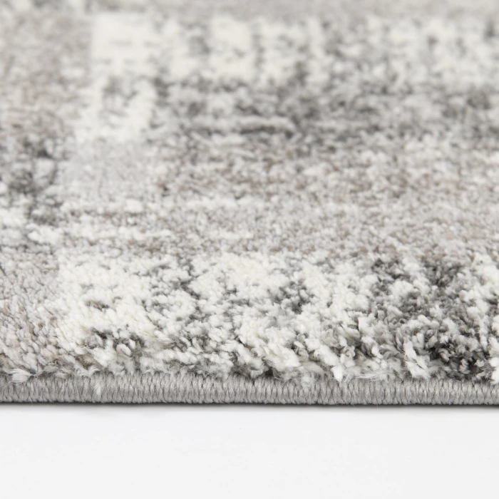 Central Oriental Structures Cloud/Buff Abstract 7ft.10in. x 9ft.10in. Rect. Rug