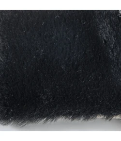 Central Oriental Ultimate Angora Black Solid 7ft.6in. x 9ft.6in. Rect. Rug