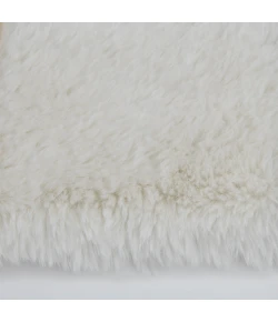 Central Oriental Ultimate Angora White Solid 7ft.6in. x 9ft.6in. Rect. Rug