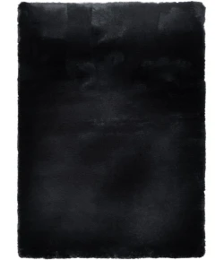 Central Oriental Ultimate Angora Black Solid 7ft.6in. x 9ft.6in. Rect. Rug