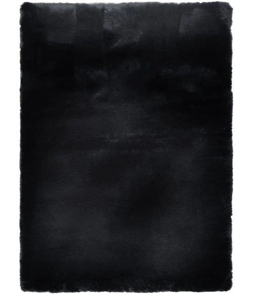 Central Oriental Ultimate Angora Black Solid 7ft.6in. x 9ft.6in. Rect. Rug