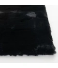 Central Oriental Ultimate Angora Black Solid 7ft.6in. x 9ft.6in. Rect. Rug