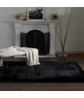 Central Oriental Ultimate Angora Black Solid 7ft.6in. x 9ft.6in. Rect. Rug