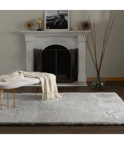 Central Oriental Ultimate Angora Light Gray Solid 5ft. x 7ft. Rect. Rug