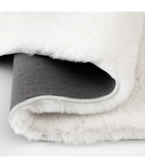 Central Oriental Ultimate Angora White Solid 7ft.6in. x 9ft.6in. Rect. Rug