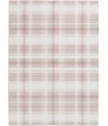 Central Oriental Rugese - Velveteen Washable Beige/Ivory Plaid 5ft. x 7ft. Rect. Rug