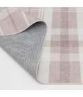 Central Oriental Rugese - Velveteen Washable Beige/Ivory Plaid 5ft. x 7ft. Rect. Rug