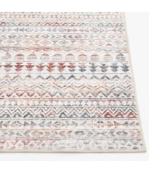 Central Oriental Rugese - Velveteen Washable Multi Abstract 5ft. x 7ft. Rect. Rug