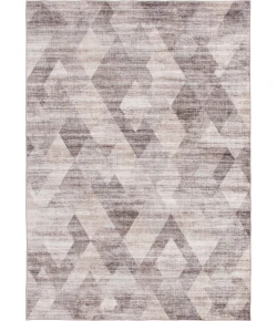 Central Oriental Rugese - Velveteen Washable Gray/Ivory Abstract 7ft.6in. x 9ft.6in. Rect. Rug
