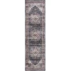 Central Oriental Rugese - Velveteen Washable Rust/Dark Grey Oriental 5ft. x 7ft. Rect. Rug