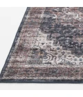Central Oriental Rugese - Velveteen Washable Rust/Dark Grey Oriental 5ft. x 7ft. Rect. Rug