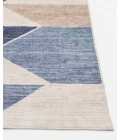 Central Oriental Rugese - Velveteen Washable Beige/Blue Geometric 7ft.6in. x 9ft.6in. Rect. Rug