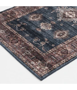 Central Oriental Rugese - Velveteen Washable Aerugo/Rust Oriental 7ft.6in. x 9ft.6in. Rect. Rug