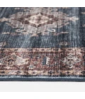 Central Oriental Rugese - Velveteen Washable Aerugo/Rust Oriental 7ft.6in. x 9ft.6in. Rect. Rug