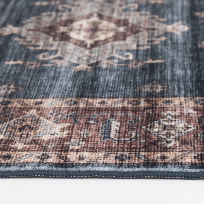 Central Oriental Rugese - Velveteen Washable Aerugo/Rust Oriental 2ft.3in. x 6ft. Rect. Rug