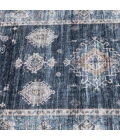 Central Oriental Rugese - Velveteen Washable Navy/Light Blue Oriental 5ft. x 7ft. Rect. Rug