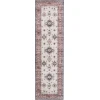 Central Oriental Rugese - Velveteen Washable Red/Beige Oriental 5ft. x 7ft. Rect. Rug