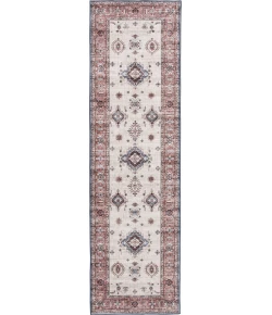Central Oriental Rugese - Velveteen Washable Rust/Dark Grey Oriental 7ft.6in. x 9ft.6in. Rect. Rug
