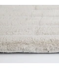 Central Oriental Wide Canale Faux Fur Ivory Solid 7ft.6 x 9ft.6in. Rect. Rug
