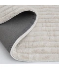 Central Oriental Wide Canale Faux Fur Ivory Solid 7ft.6 x 9ft.6in. Rect. Rug