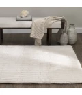 Central Oriental Wide Canale Faux Fur Ivory Solid 7ft.6 x 9ft.6in. Rect. Rug