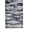 Central Oriental Pulse Beige/Blue Abstract 5ft.3in. x 7ft.3in. Rect. Rug