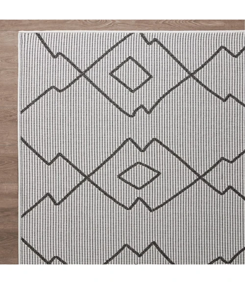 Loomaknoti Breyleigh Culton Cream/Gray EB006 3 ft. X 5 ft. Rectangle Rug