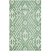 Loomaknoti Breyleigh Calitrah Green/Cream EB005 3 ft. X 5 ft. Rectangle Rug