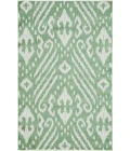 Loomaknoti Breyleigh Calitrah Green/Cream EB005 3 ft. X 5 ft. Rectangle Rug